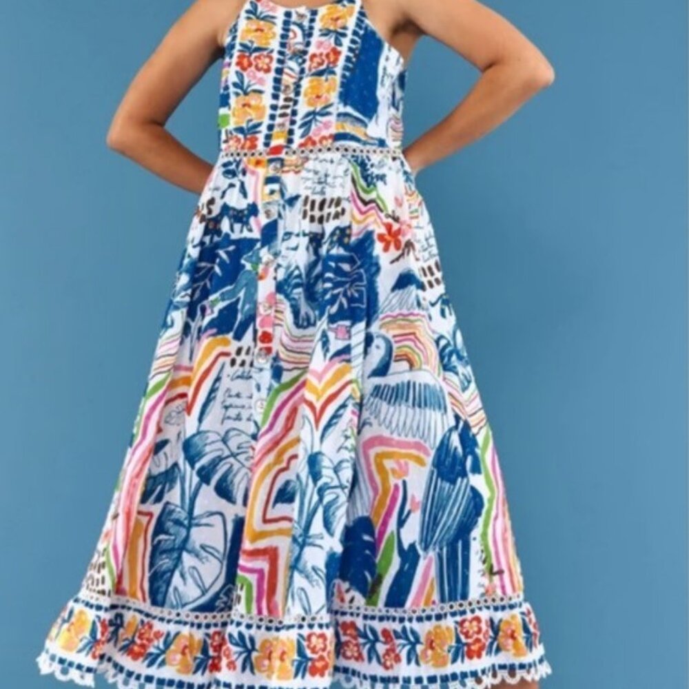 FARM Rio Colorful Midi Dress, women’s XL